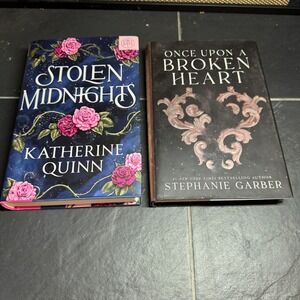 Stolen Midnights K. Quinn & Once Upon a Broken Heart S. Garber Hardcover Books